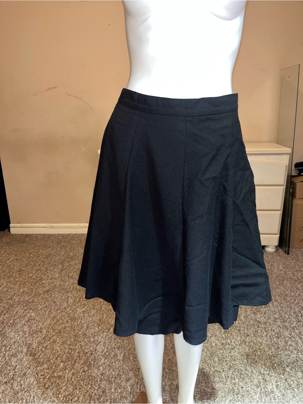 Classic Black A-Line Skirt